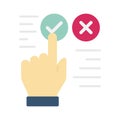 True false color vector icon which can easily modify or edit Royalty Free Stock Photo