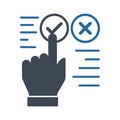 True false Color Vector icon which can easily modify or edit Royalty Free Stock Photo
