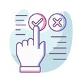 True false Color Vector icon which can easily modify or edit Royalty Free Stock Photo