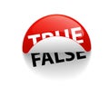 True and False, creative sticker label vector Royalty Free Stock Photo