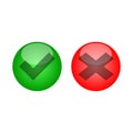 True and false icon button