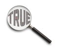 True False Magnifying Glass Royalty Free Stock Photo