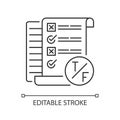True false test pixel perfect linear icon