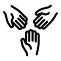 True friendship icon, outline style