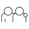 True friendship icon, outline style