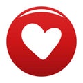 True heart icon vector red