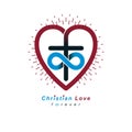 True Infinite Christian Love and Belief in God, vector creative