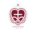 True Infinite Christian Love and Belief in God, vector creative