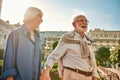 True love never gets old. Portrait of beautiful and happy stylish senior couple smiling and walking together outdoors Royalty Free Stock Photo