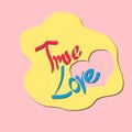 True love paper cut style Royalty Free Stock Photo