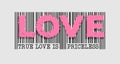 True Love is Priceless - Slogan Barcode. Vector.