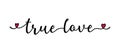 True love quote as banner or logo, hand sketched. Funny Valentines love phrase. Lettering Royalty Free Stock Photo