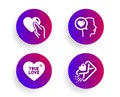 True love, Romantic talk and Hold heart icons set. Love letter sign. Sweet heart, Friendship. Love set. Vector