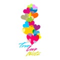 True love waits. Color hearts. Royalty Free Stock Photo