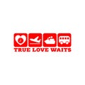 True love waits. Icons.