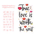 True love is worth the wait. Handwritten Fonts Analog Handwriting