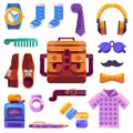 True Men Stuff or Hipster Accessories in Flat