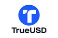True USD. Crypto currency logo on a white background