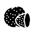 truffle delicious mushroom glyph icon vector illustration