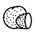 truffle delicious mushroom line icon vector illustration