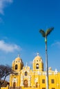 Trujillo Cathedral and Palm Tree Royalty Free Stock Photo