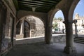 Arcades in The Plaza Mayor Square in the old town of Trujillo, Caceres