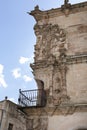 Architectural details of the Palace of the Marquis of The Conquest in the old town of Trujillo