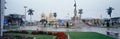 TRUJILLO, PERU - CIRCA 2014: Panoramic view of main square of the city circa 2014 in Trujillo, Peru