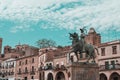 Francisco Pizarro statue in the main square of Trujillo, Caceres, Extremadura, Spain