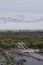 Trukhaniv Bridge across the Dnipro River Royalty Free Stock Photo