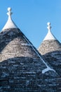 Trulli roofs in Alberobello, Italy