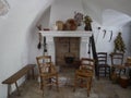 The Trullo Sovrano King Of The Trulli, interior. Alberobello, Italy. Royalty Free Stock Photo