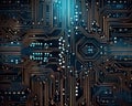 truly seamless tile of abstract computer circuit board background. Royalty Free Stock Photo