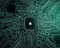 truly seamless tile of abstract computer circuit board background. Royalty Free Stock Photo