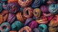 Truly Seamless Tile of Colorful Knitting Yarn And String Background - Generative AI. With the option to seamlessly tile on all