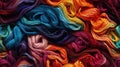 Seamless Tile of Colorful Knitting Yarn And String Background - Generative AI. With the option to seamlessly tile on all