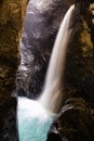 trummelbach falls, the biggest waterfall in Europe, inside a mountain accessible for public, Lauterbrunnen village, canton Bern,