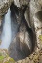 Trummelbach falls in Lauterbrunnen Valley in Switzerland