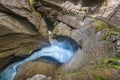 Trummelbach waterfall is the biggest waterfall in Europe, inside