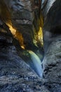 Trummelbach waterfall is the biggest waterfall in Europe, inside