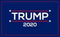 Trump 2020 banner for election campaign