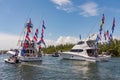 Trump Parade on the Intracoastal Waterway Florida Royalty Free Stock Photo