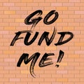 Trump Gofundme Political Fund For Usa Mexico Wall Financing - 2d Illustration