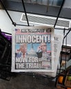 Trump Impeachment Trial, New York Post Newspaper Headline, Innocent