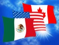 Trump Nafta Negotiate Deal With Canada And Mexico - 3d Illustration