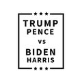 Trump Pence vs Biden Harris Poster. Poster depicting 2020 US Presidential Election Donald Trump and Mike Pence vs Joe Biden and Ka Royalty Free Stock Photo