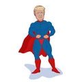 Trump, president, superhero, vector illustration