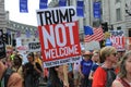 Trump Protest march London, July 13, 2018 : anti-Donald Trump placards