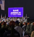 Trump rally Save America, Minden Nevada airport with flag.