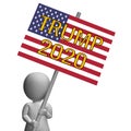 Trump 2020 Republican Choice For President Nomination - 2d Illustration